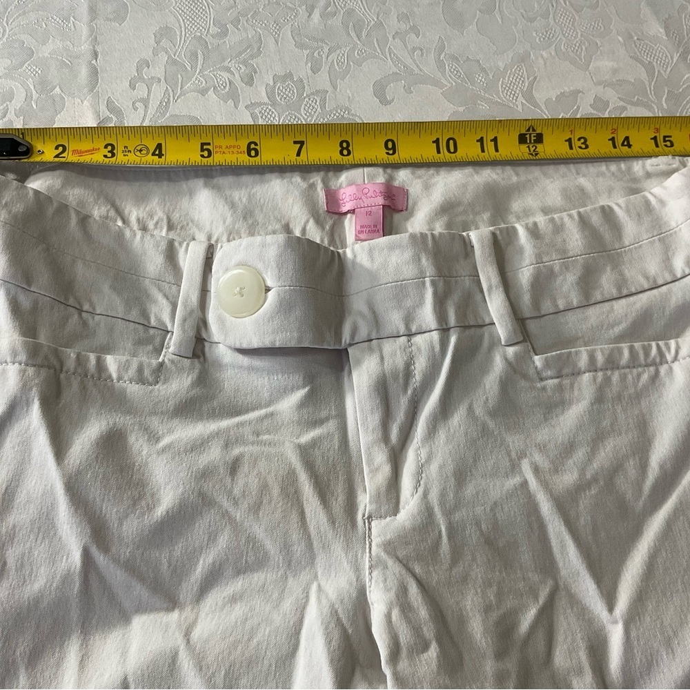 Lilly Pulitzer Women's Size 12 Stretch Pants Chino White - Picture 6 of 7